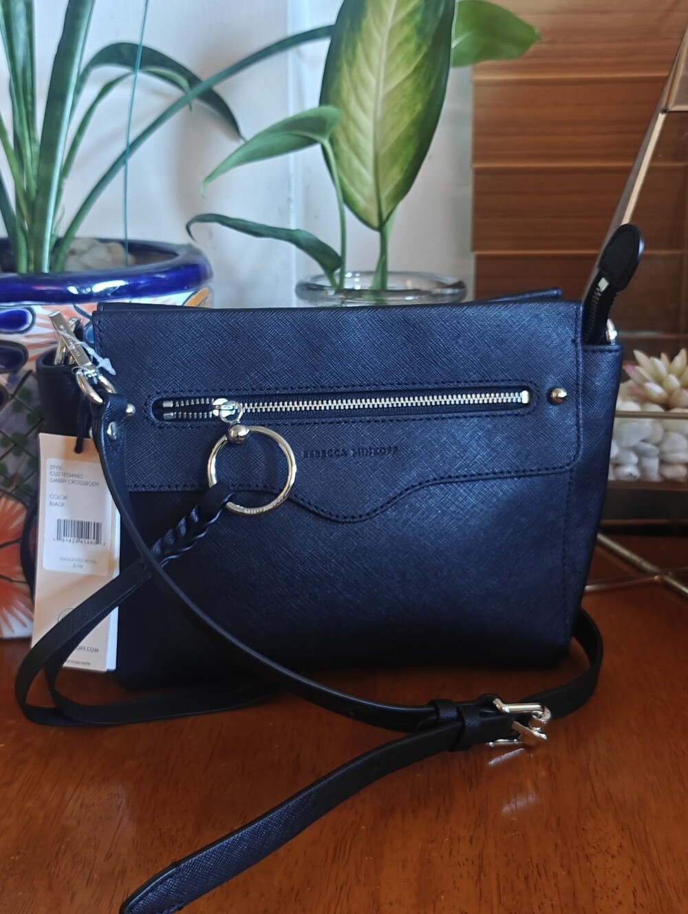 Rebecca Minkoff Black Crossbody Bag with Ring Detail